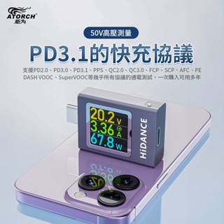 🌺3C好市多 隔日配🔥ATORCH 炬為 HDC-085C 600W 電壓電流功率測試儀 PD3.1快充協議 50V電壓