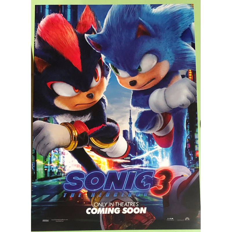 [代購] 音速小子3 威秀 秀泰 特典 特別場 跨年場 秀泰首日贈透卡 首週贈海報 各週特典