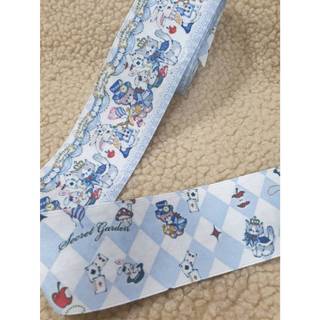 ze35 .18 艾莉絲貓貓兔子、 錦鯉 雙面織帶 45x3.8cm $25
