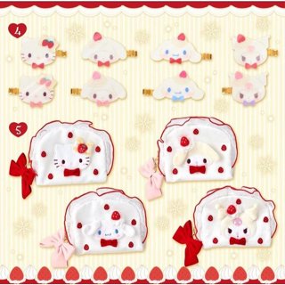 ♥小公主日本精品♥ Hello Kitty 美樂蒂 酷洛米 大耳狗 草莓系列 造型髮夾 化妝包 ~ 8