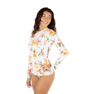 HURLEY｜女 MALIA ZIP FRONT RASHGUARD 拉鍊防磨衣