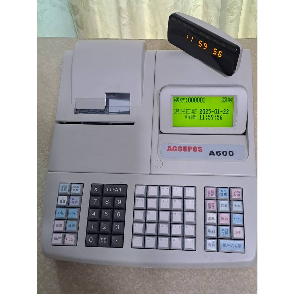 [客訂商品] ACCUPOS A600二聯式全中文發票收銀機 中古機 不含錢櫃 保固半年 機器很新