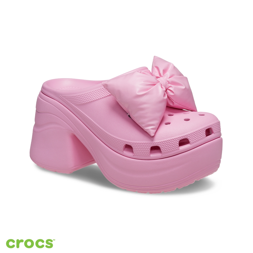 Crocs 卡駱馳 (女鞋) Siren經典厚底蝴蝶結人魚克駱格-210000-6WY_洞洞鞋
