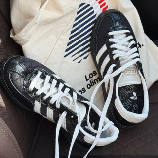 -EJ- 22.5現貨 ADIDAS HANDBALL SPEZIAL 小 香風 菱格紋 漆皮 拼接 JP5669
