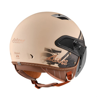 Astone CJ300 安全帽 CJ300 AR12 消光奶鐵灰 內藏墨鏡 全可拆洗 W鏡片 飛行帽 半罩