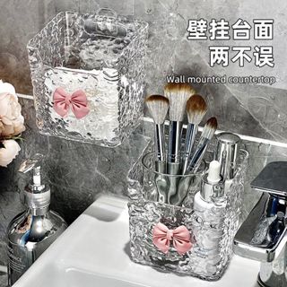 輕奢冰河紋收納盒 時尚壁掛盒 無痕壁掛 廚房冰箱側門蔥薑蒜置物盒 化妝品紙巾衛生間置物架[臺灣現貨]1311
