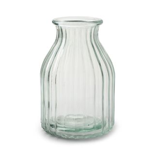 荷蘭Jodeco Glass玻璃花器/ Marcel 寬口直紋/ 透明/ 高18 cm eslite誠品