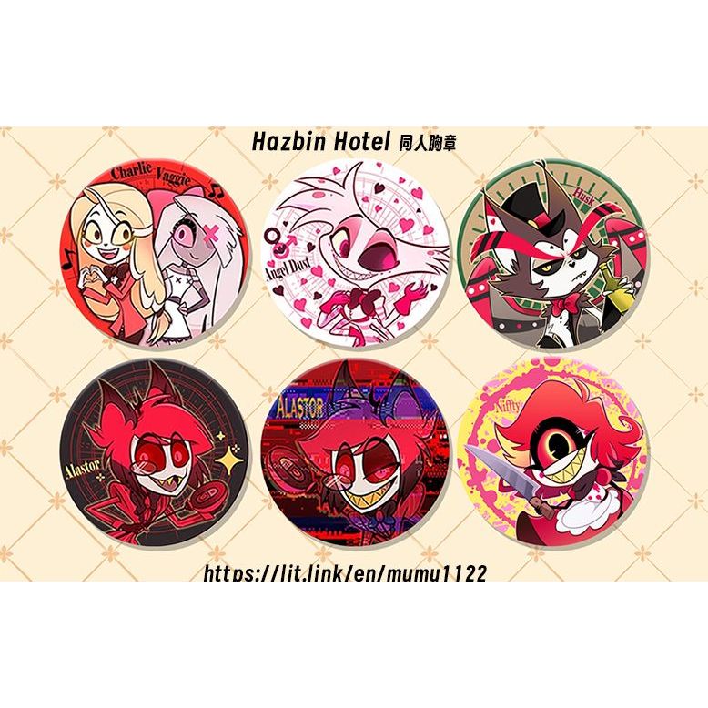 【地獄旅館 Hazbin Hotel】同人 胸章 徽章 夭謬