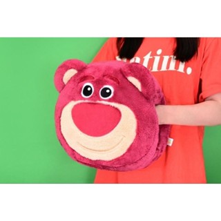 12"熊抱哥頭型保暖枕電影版（全2種）可愛 草莓熊 Lotso 玩偶暖手枕 手暖枕 午休枕 玩偶抱枕 生日 新年 禮物