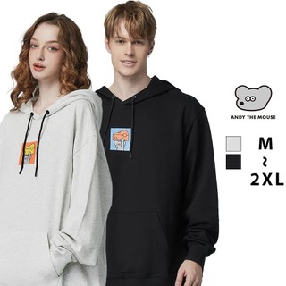 ANDY THE MOUSE安迪老鼠-舒適純棉帽T(哈哈小鼠) 長袖 T恤 純棉t 素t tshirt 男T 女T