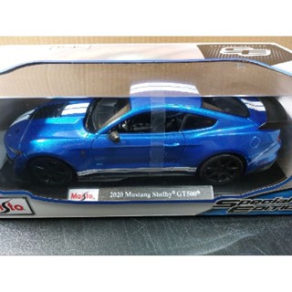 ❤現貨-全新品❤ Maisto收藏模型車1:18 2020 Mustang Shelby GT500藍色