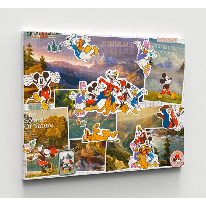 【全新】Pintoo 無框畫拼圖 塑膠拼圖 米奇與朋友們系列 與自然共呼吸 1336片