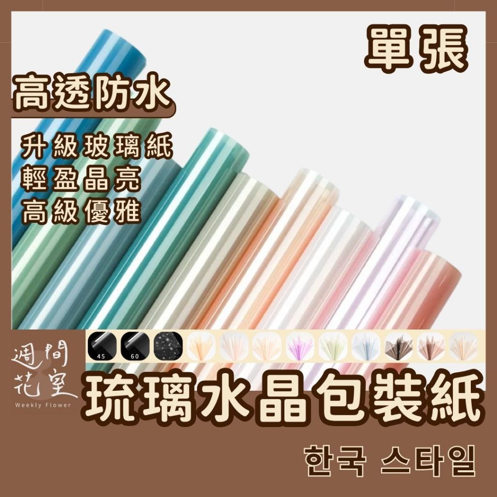 週間花室｜蝦皮隔日配｜包裝紙 玻璃紙 水晶紙 透明包裝紙 花束包裝 花藝資材 花藝包裝 禮物包裝紙 材料 乾燥花 永生花