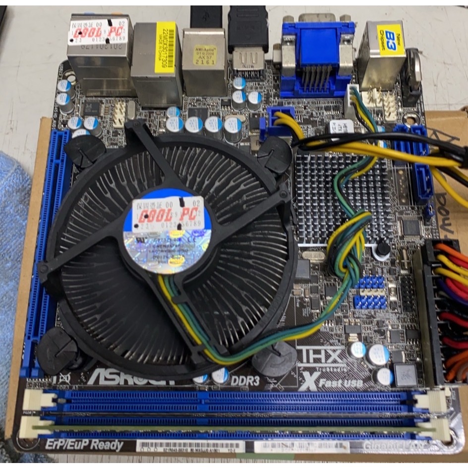 【尚典3C】華擎ASRock H61M-ITX 主機板 i5-3570處理器 後擋板 二手*中古