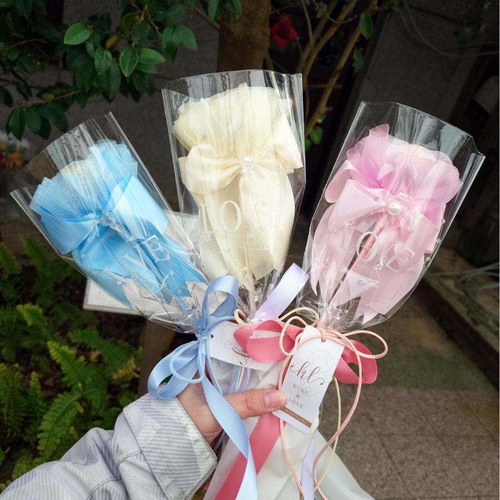 Kuku&Love。台灣現貨Pearl★單支金莎花束 永生花 乾燥花 情人節 花束 禮物 金莎巧克力 活動花束 婚禮小物