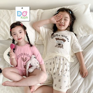 DO Kids童裝 臺灣現貨-韓系奧代爾卡通家居服(上衣+褲子) 女童 五分 夏季新品 兒童 中小童 大童 睡衣 短袖