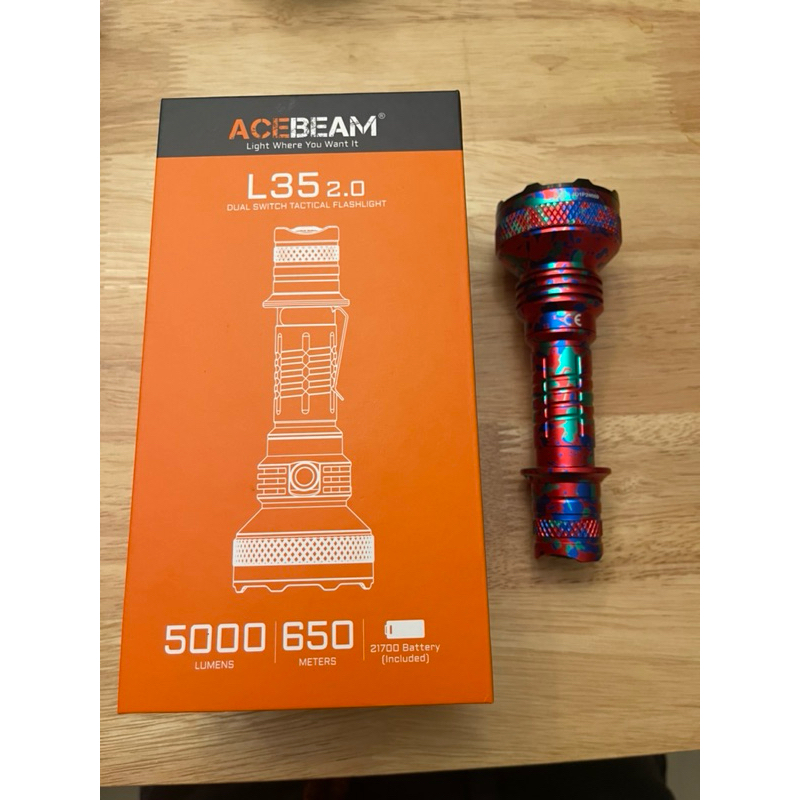 二手閒置 ACEBEAM L35 E75 2.0 5000流明 650米 超高亮 戰術手電筒 CREE XHP70.3