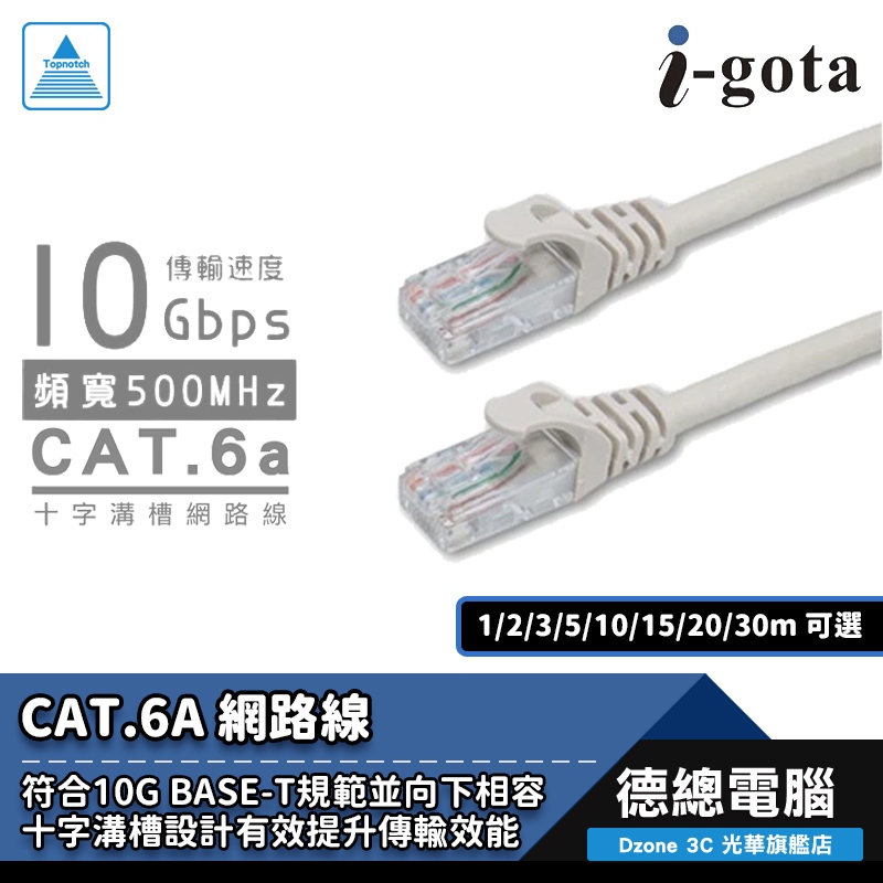 i-gota CAT6A 網路線 十字溝槽 CAT.6 1m 2m 3m 5m 10m 15m 20m 30m 光華商場
