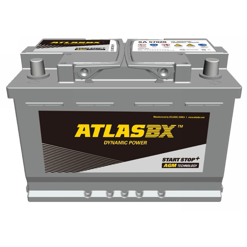 ATLASBX AGM 80Ah LN4R R邊AGM電池 STARIA電池更換 800CCA 怠速熄火車用