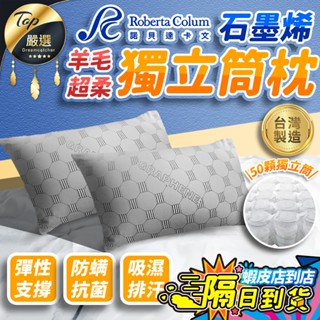 【現貨 免運費！50顆獨立筒】諾貝達卡文 石墨烯羊毛超柔獨立筒枕 枕頭 羊毛枕 石墨烯枕 抗菌枕 防蟎枕 獨立筒枕 枕頭