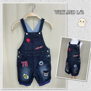 🎀WHY AND 1/2 童裝👼mini80cm普普熊蝙蝠俠牛仔連身包屁衣AWA0578二手