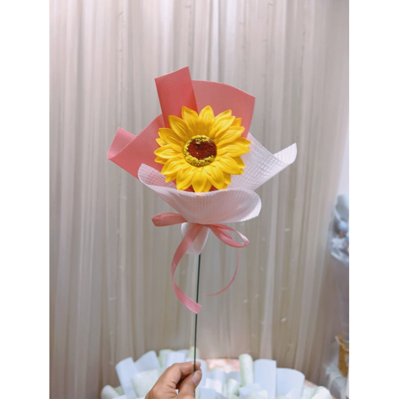 向日葵香皂花棒《韓宴》 教師節 畢業 謝謝老師 工商小禮物 活動 康復花棒 祝福花棒