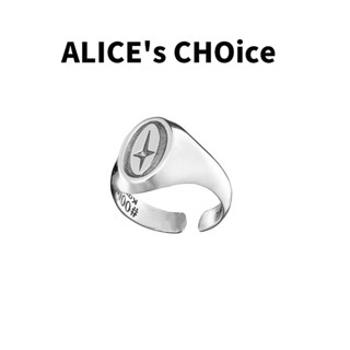 ALICE's CHOice 情侶戒指 925銀 個性 手工印章開口尾戒