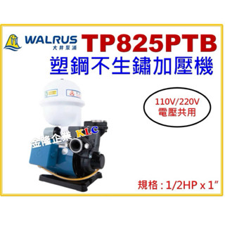 【天隆五金】(附發票) 大井泵浦 TP825PTB 1/2HP x 1 抽水馬達 加壓馬達 不生鏽加壓機 TP825PT
