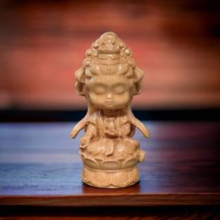 Q版萌觀音 實木雕刻 模型神像 觀音神尊 觀音菩薩 廟會模型神尊 陣頭用品 觀音木雕 模型神尊 觀音公仔 神明公仔