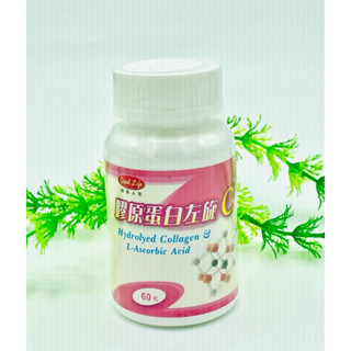 花姐 現貨 快速出貨 得意人生 膠原蛋白左旋C 60錠/瓶 水解膠原蛋白 維生素C 左旋C