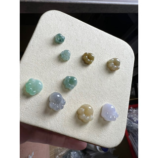 天然翡翠.貓爪形狀.版型厚裝.冰紫冰黃冰綠.冰烏雞.緬甸翡翠DIY.有掛件孔.