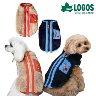 【你和我的狗】 日本LOGOS 絎縫拉練口袋 寵物背心 寵物衣服 【現貨】 狗狗衣服 大型犬衣服 大狗衣服 寵物保暖衣