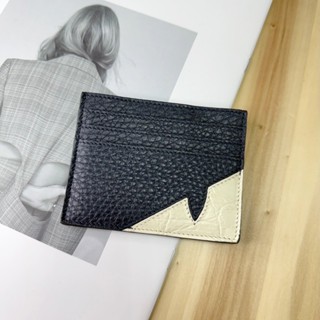 睿鈞國際精品 FENDI 7M0164 小怪獸拼接牛皮信用卡名片夾.深藍 現貨