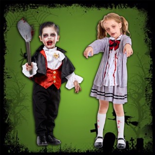 現貨臺灣秒出殭屍裝 兒童 3歲 公主裝萬聖節服裝裝扮 吸血鬼 喪屍 cos服 電影殭屍 王子 vampire zombi