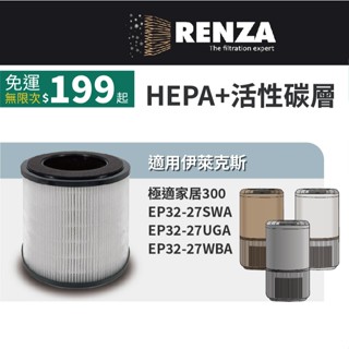 適用Electrolux 伊萊克斯 EP32-27 極適家居300 抗敏空氣清淨機 HEPA活性碳濾網 濾芯 濾心