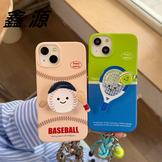 ins爆款運動風 磁吸旋轉 蘋果手機 網球 棒球 iPhone 15 14 11 12 13 Pro Max手機殼保護殼