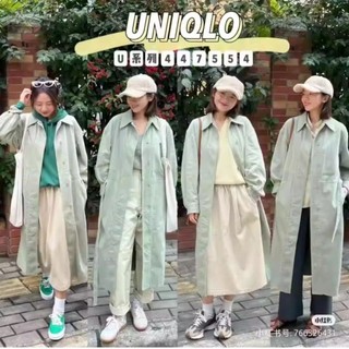 Uniqlo女裝襯衫式大衣 風衣 優衣庫 襯衫外套大衣