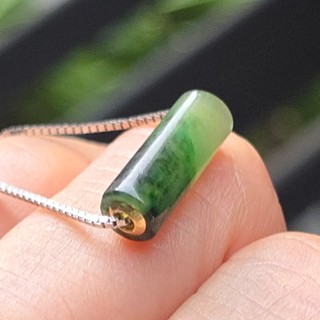 嗨，寶貝銀飾珠寶* 翡翠飾品☆18k金 天然緬甸玉A貨 鎖骨鍊 手鍊 隔珠 冰種飄花 桶珠翡翠墜子24-24