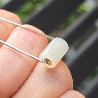 嗨，寶貝銀飾珠寶* 翡翠飾品☆18k金 天然緬甸玉A貨 鎖骨鍊 手鍊 隔珠 冰種 淡黃翡 桶珠翡翠墜子24-23