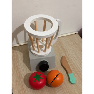 二手 木質 家家酒 玩具 果汁機 木製玩具