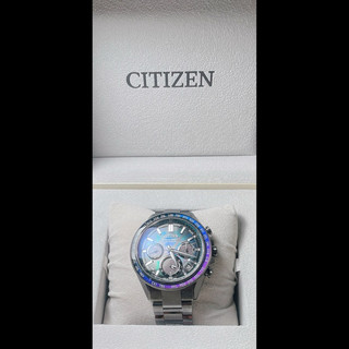 CITIZEN 星辰 ATTESA 100週年 限量款 七彩虹色面盤CC4057-60E鈦金屬光動能GPS衛星對時男錶