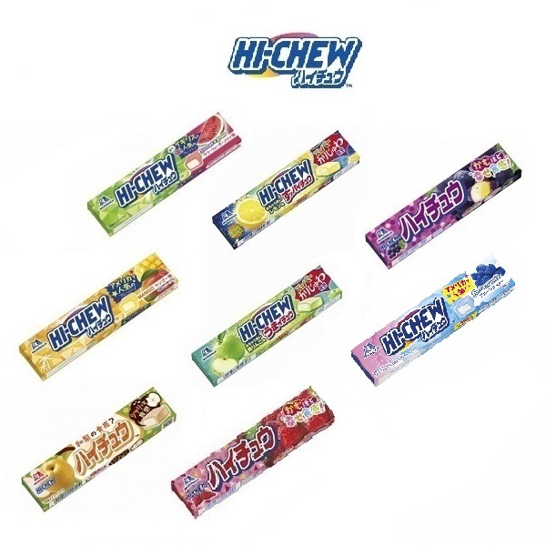 +爆買日本+ 森永製菓 Hi CHEW 嗨啾12入條糖 檸檬/草莓/葡萄/青蘋果/芒果/西瓜/藍莓/柑橘 軟糖 日本進口