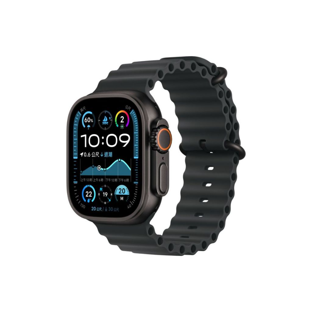 Apple Watch Ultra 2 (GPS+行動網路) 49mm 黑色鈦金屬錶殼/黑色海洋錶帶 MX4P3TA