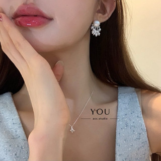 有個飾品𝗬𝗢𝗨.𝗦𝗧𝗨𝗗𝗜𝗢丨韓國飾品 925純銀 純銀耳針 磨砂金屬珍珠流蘇耳環 法式復古高級感耳飾