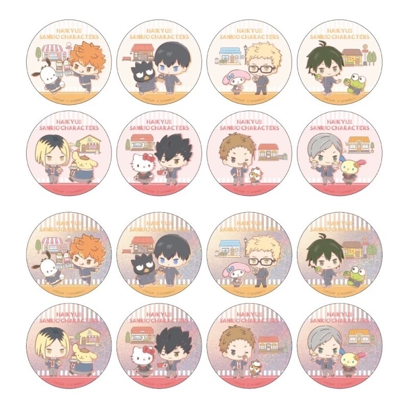 〖三喵谷倉〗【日本正版】現貨‼️ 指定款 排球少年 三麗鷗聯名 徽章 聯名徽章 聯名閃徽 三麗鷗徽章 三麗鷗閃徽