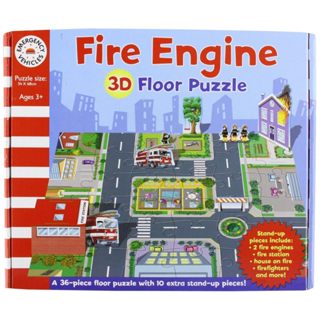 全新 英文拼圖 消防隊3D立體拼圖 Fire Engine 3D FLOOR PUZZLE