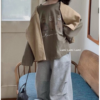 （90～140）現貨 Lumi小鹿米 質感小熊兒童長袖上衣/ 女童工裝風長裙/ 復古牛仔褲 A99