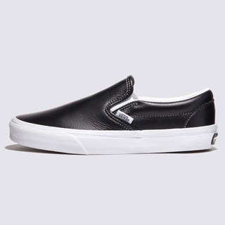 【LittleSeoul】韓國代購 Vans Slip-On - Leather 黑白 皮革 懶人鞋 男女鞋 情侶鞋