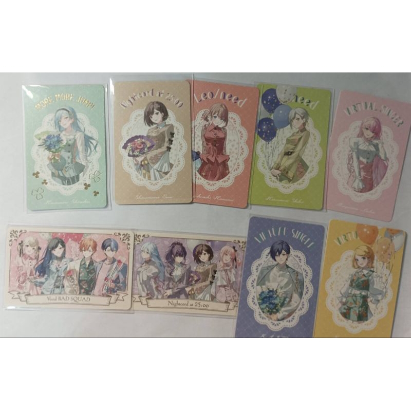 世界計畫 四周年感謝祭小卡  金簽 簽 雫 繪名 穗波 流歌 志布 瑞希 奏 真冬 冬彌 彰人 杏