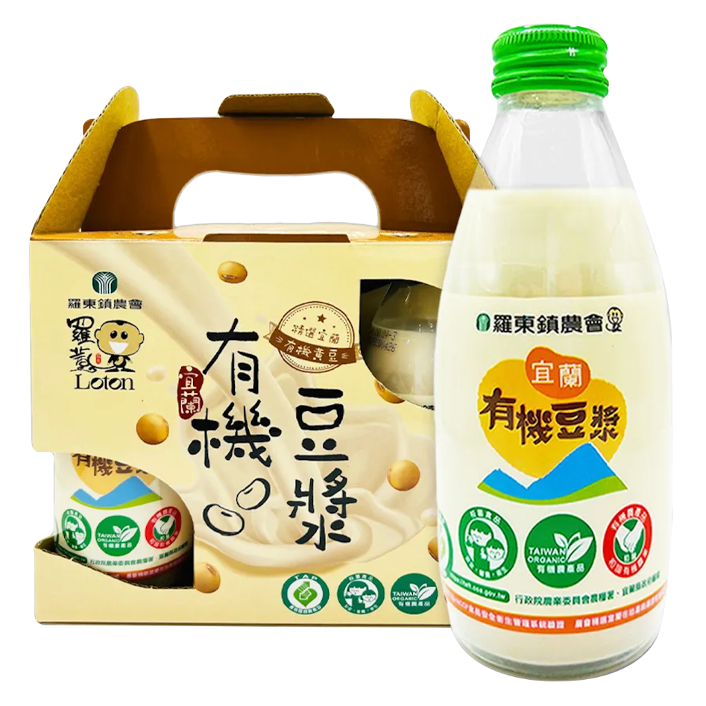 【羅東鎮農會】羅董宜蘭有機豆漿245毫升x6瓶/組-台灣農漁會精選